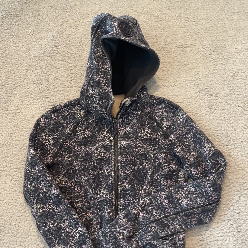 Lululemon Jacket Remix Scuba Heavy Cotton Full Zip Hoodie Galaxy sz  4/S vintage - Picture 2 of 8